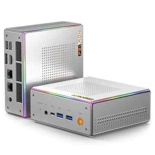 PELADN Mini PC Intel Core i7-13620H(16 Core 20 Threads Up to 4.9Ghz)Mini Computers 16GB RAM 512GB M.2 PCIe 3.0 NVMe 2280 SSD Mini Desktop Computers WiFi6BT5.24K DP HDMI Type-C USB4