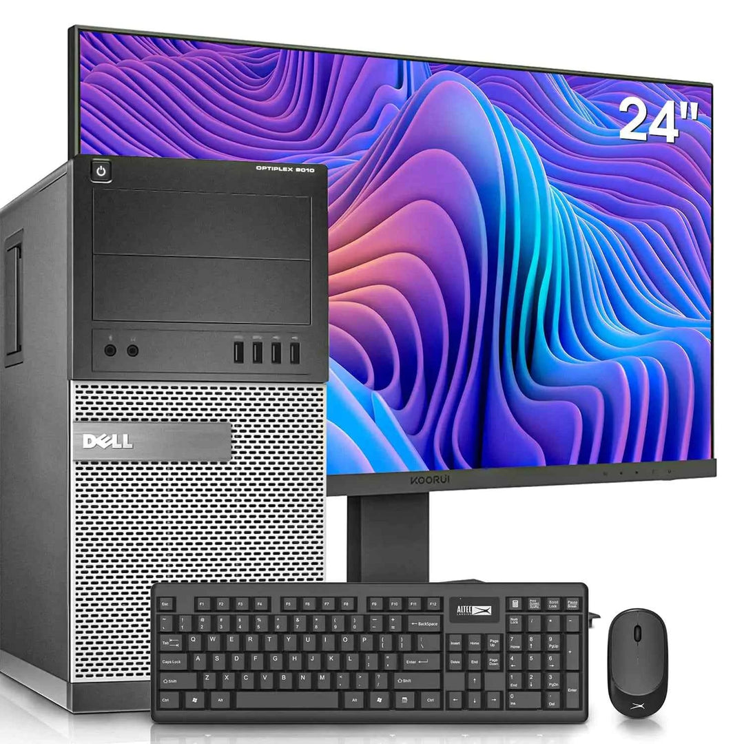 Dell OptiPlex 9010 Tower Computers PC and 24 Inch Monitor BundleIntel i7 3.4GHz 32GB Ram New 512GB SSDIntel AC7260 Built WiFi BluetoothRefurbished Desktop ComputersWindows 10 Pro (Renewed)