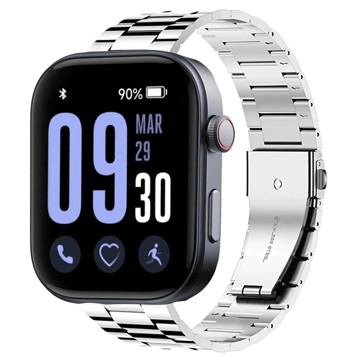 GTX13 GTX12 Smart Watches Band Lamshaw 22mm Stainless Steel Metal Replacement Straps Compatible for Fitpolo GTX12 ENOMIR GTX12 Tensky GTX12 uaue T60 QXQ T60 QCOQ T60 Smart Watches (for 22mm size band Silver)