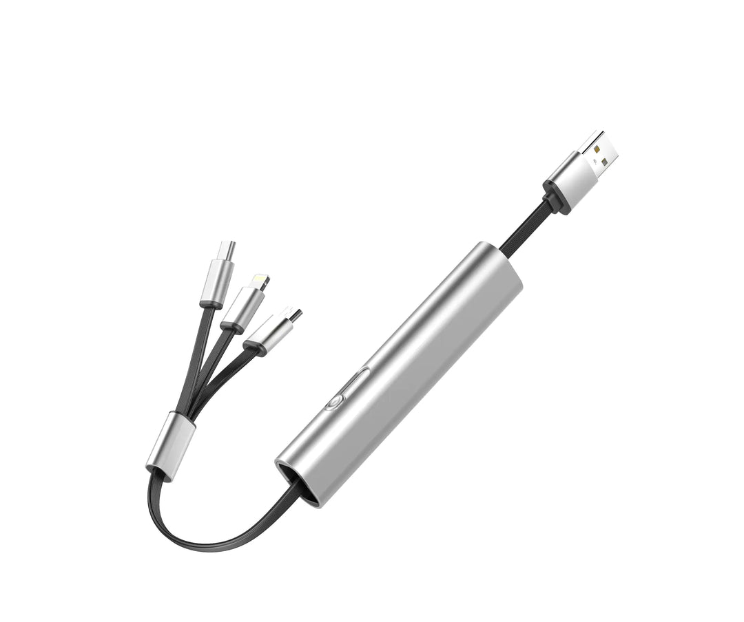 Portable Telescopic Data Cable - Type-C, Micro, Apple - Gizmocadia