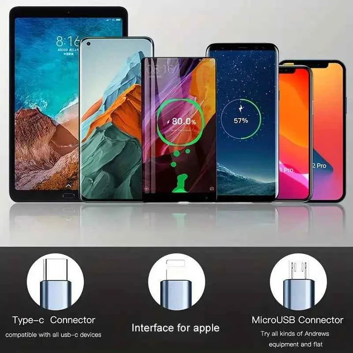 Portable Telescopic Data Cable - Type-C, Micro, Apple