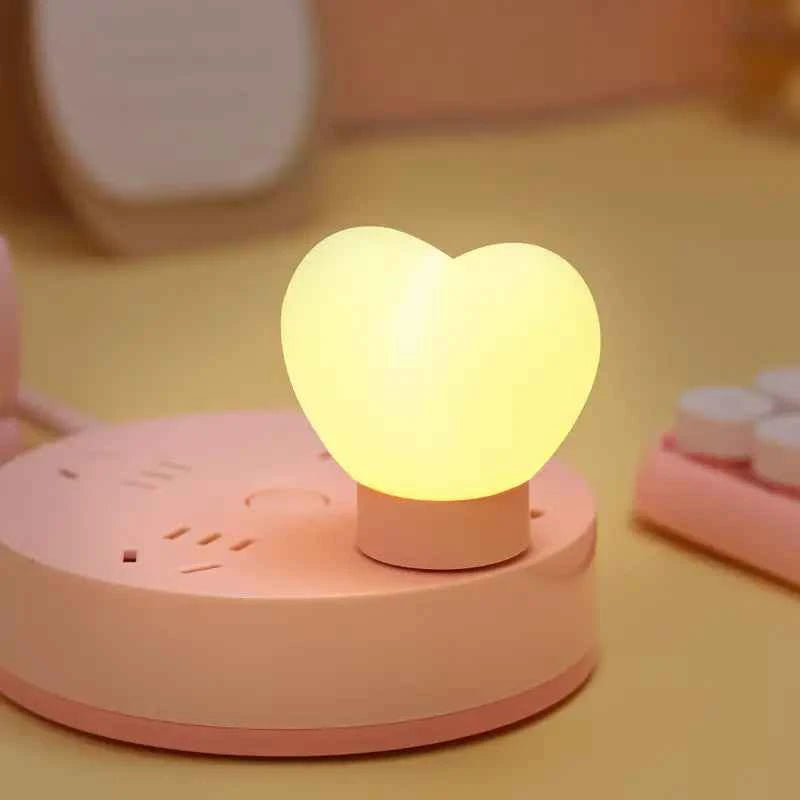 Heart Shaped USB LED Night Light for Reading and Bedside
