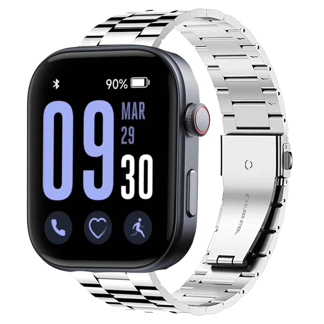 GTX13 GTX12 Smart Watches Band Lamshaw 22mm Stainless Steel Metal Replacement Straps Compatible for Fitpolo GTX12 ENOMIR GTX12 Tensky GTX12 uaue T60 QXQ T60 QCOQ T60 Smart Watches (for 22mm size band Silver)