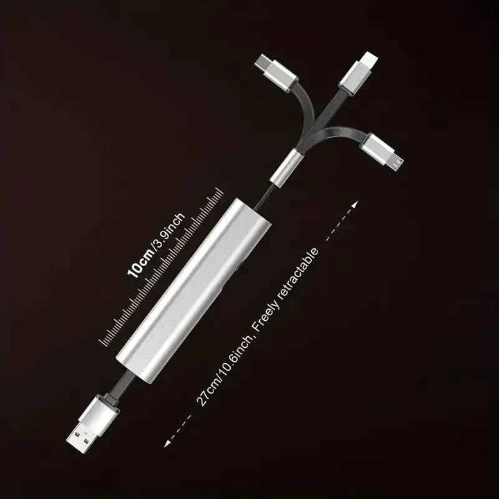 Portable Telescopic Data Cable - Type-C, Micro, Apple