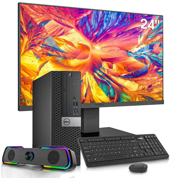Dell OptiPlex 3040 Desktop Computers with 24" Monitor PC Bundle16GB Ram New 1TB SSDIntel AC8260 Built-in WiFi BluetoothIntel i5-6500 3.2GHzHDMIRefurbished DesktopWindows 10 Pro (Renewed)