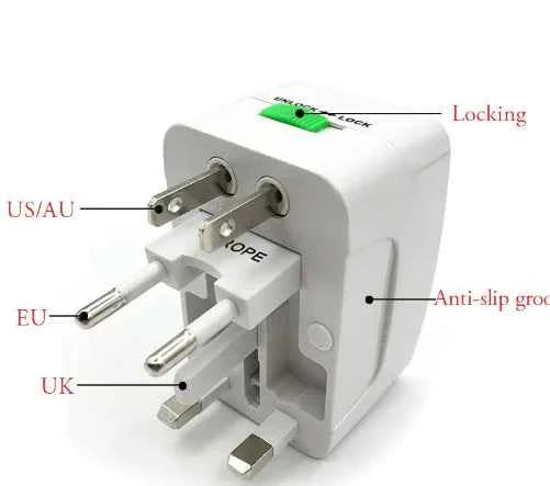 Universal Travel Adapter with Multiple Functions