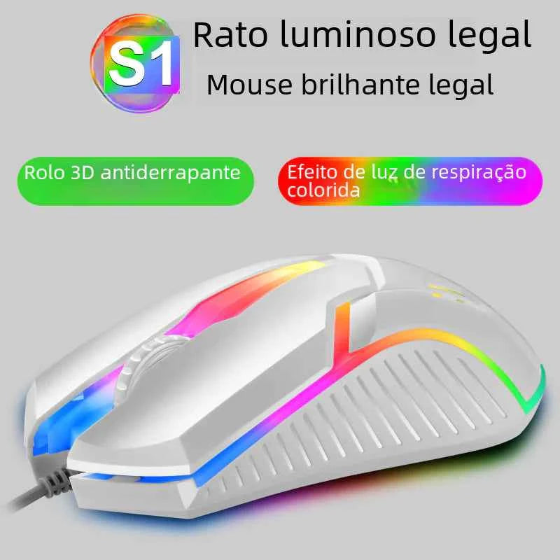 "Li Mei S1 Wired Backlit USB Gaming Mouse for Laptops"