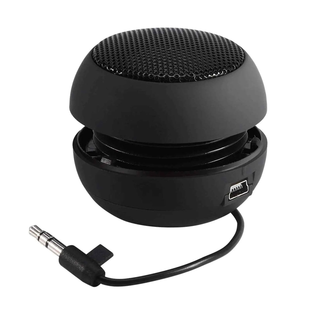 Mini Speaker Retractable Speaker with USB Charging Cable 3.5mm Audio Interface Portable Speaker for MP3 MP4 MP5 Mobile Phones Computers(Black 12)