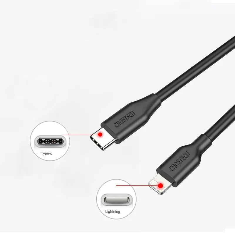 CHOETECH 2m USB-C to Lightning MFi Certified Cable
