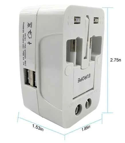 Universal Travel Adapter with Multiple Functions